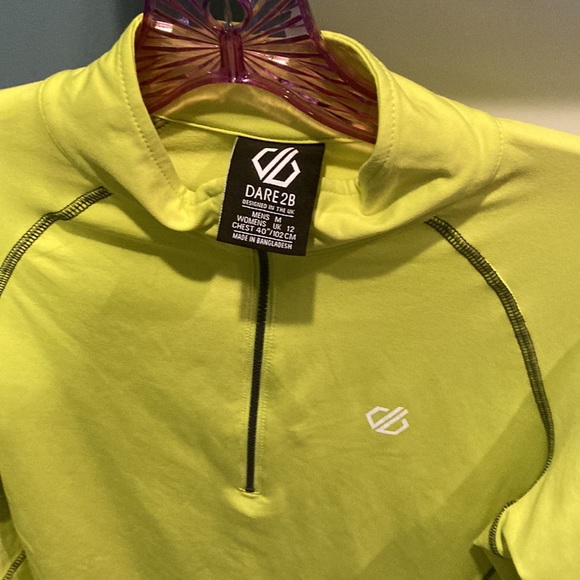 Dare2B Yellow Men’s Dry-fit Quarter-Zip Size Medium - Picture 4 of 6